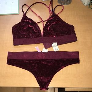 Victoria's Secret PINK velvet set